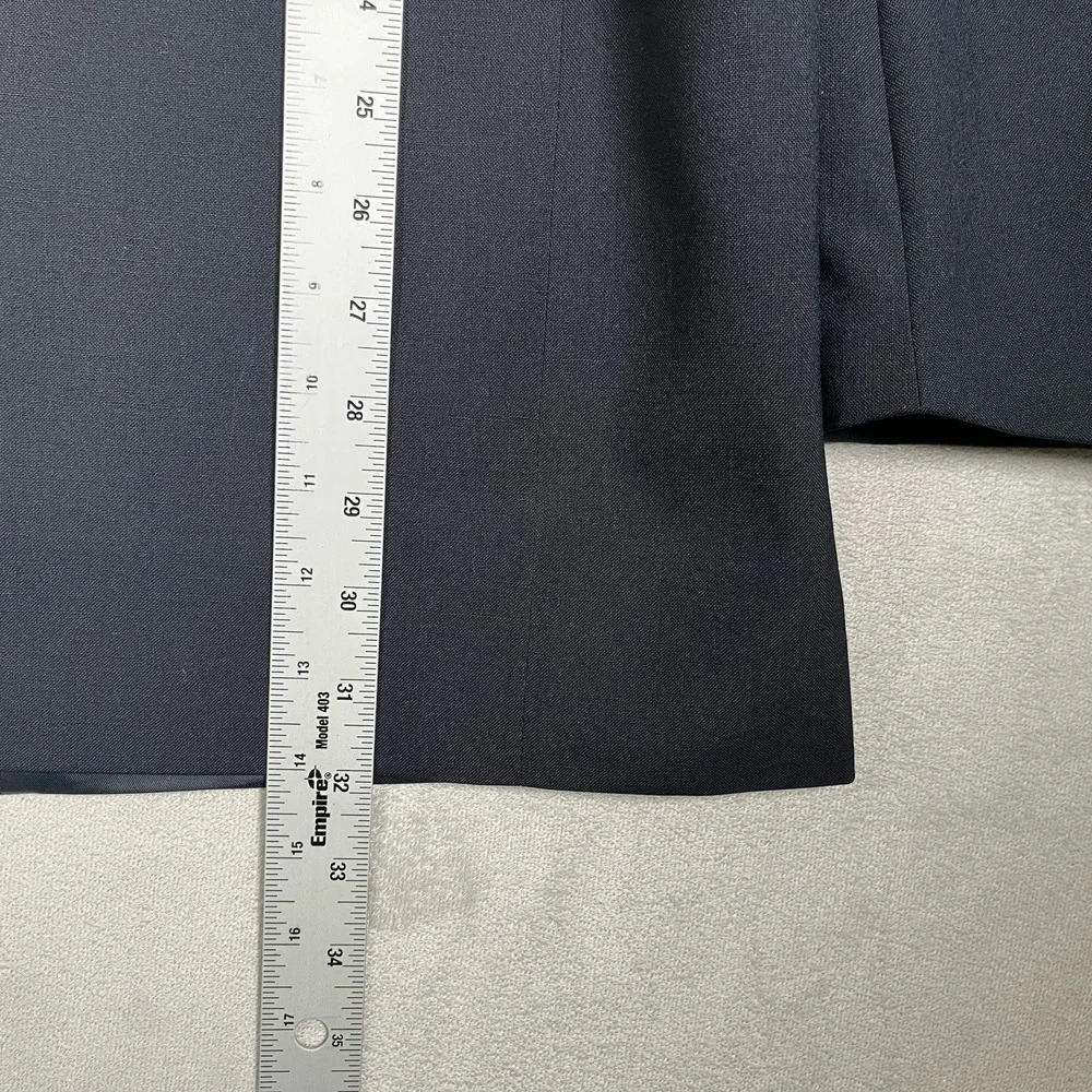 Versini Men's Blazer Sport Coat Size 41L Black 100% Wool 2 Gold Button *EUC